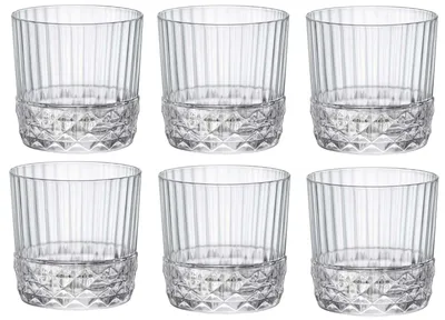 Produktbild von Bormioli 93612 Rocco America Set mit 6 Whiskygläsern, Glas, 30 cl, 300 Milliliter