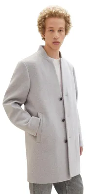 Produktbild von TOM TAILOR Denim Herren 3-Knopf Wollmantel mit Stehkragen