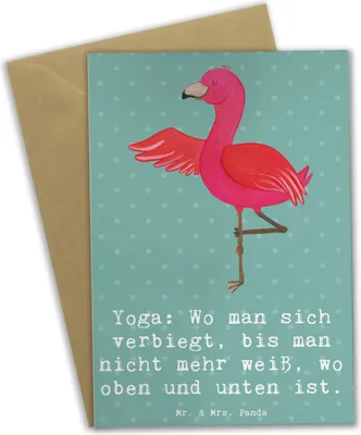 Produktbild von Mr. & Mrs. Panda Grußkarte Yoga Balance - Meeresbrise - Geschenk, Teamsport, glückwunschkarten, Geist, osterkarte, Körper und, Sport, Sportart, weihnachtskarten, Asana