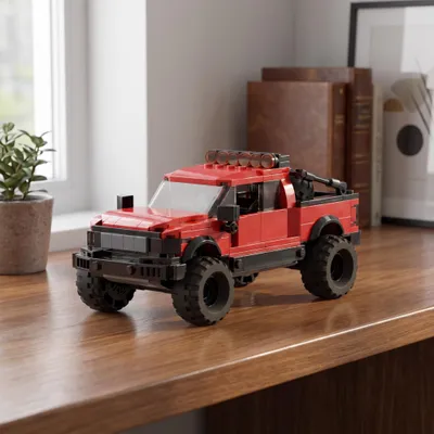 Produktbild von BlockBuddie™ Raptor F150 inspirierter Klemmbaustein Set 421 Teile Offroad Auto Bausatz Spielzeug Geschenk für Jungen MOC