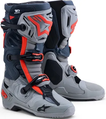 Obrázok produktu pre Motokrosový topánky Alpinestars Tech 10 Enduro, sivá/červená farba, veľkosť 8 (42)