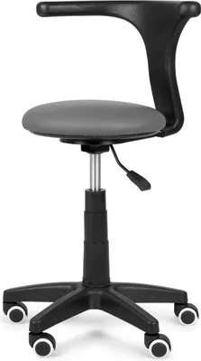 Produktbild von Habys Rollhocker Tessa | Höhenverstellbar, Arbeitshocker, Drehstuhl, Drehhocker, Kosmetikhocker, Praxishocker, Bürohocker | Grau