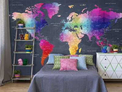 Zdjęcie produktu dla Fototapeta flizelinowa 400x280 cm fototapeta mapa świata XXL mapa mapa mapa k-A-0126-a-a
