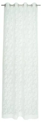 Semitransparenter Vorhang 140x250 cm, 1 Paneel, Weiß, Polyester, Ösen