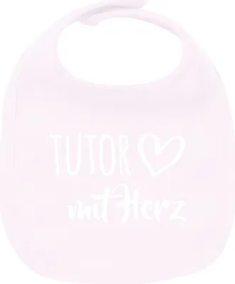 Produktbild von Huuraa Unisex Babylatz Tutor mit Herz Geschenk Babypink  Baumwolle Tutor Mitbringsel
