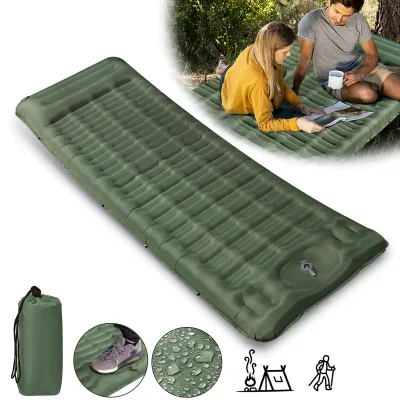 Produktbild von Isomatte Outdoor Isomatte Selbstaufblasend, 12CM Aufblasbare Matratze, Ultraleicht Wasserdicht Luftmatratze Outdoor, Anti-Ripstop Schlafmatte