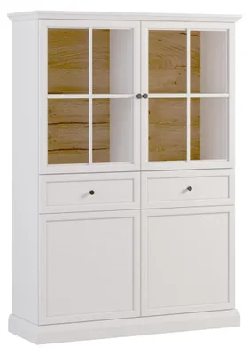 Produktbild von Buffet Schrank Küchenanrichte Glasvitrine Vitrinenschrank 2 Schubladen