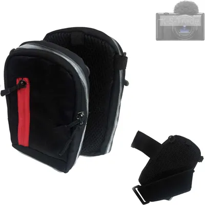 Produktbild von K-S-Trade Fototasche Kameratasche Gürteltasche Schutz Hülle kompatibel mit Sony ZV-1 II Case bag Stoßfest Holster schwarz 1x