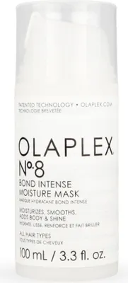 Productafbeelding van Olaplex Nº.8 Bond Intense, 100 ml, Unisex, voor beschadigd haar, geschikt voor alle haarkleuren, hydraterend, herstellend, glanzend, verzachtend, gladmakend, met pompflacon