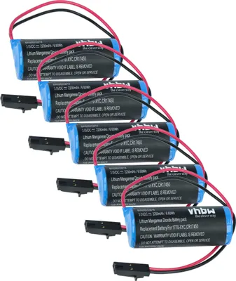 Produktbild von vhbw 5x Batterie kompatibel mit Allen Bradley 1785-L60C15, 1785-L60C, 1785-L46L, 1785-L60B PLC Programmable Logic Controller (2200 mAh, 3 V, Li-MnO2)