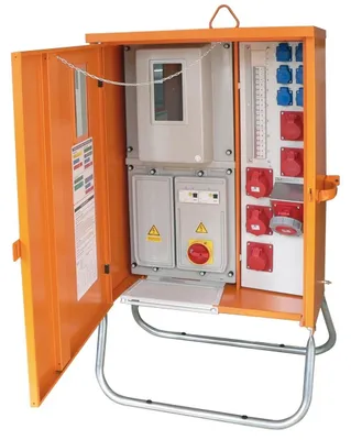 Produktbild von PC ELECTRIC Baustromverteiler, M-AVEV, 35A, 1xCEE 32A, 1xCEE 16A, 3xSchuko, IP44, 1 Stk.