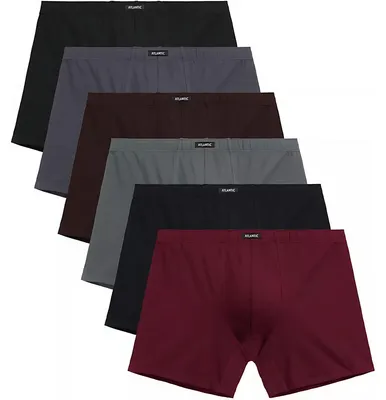 Produktbild von lange Boxershorts Atlantic 6er-Pack einfarbig optimale Passform L
