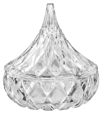 Glasbonbonschale mit Deckel, 8 x 8,5 cm, 60 ml, transparent