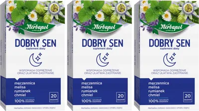 Produktbild von Herbapol Schlaftee 60 Teebeutel - Gute Nacht Tee - Kräutertee mit Passionsblume