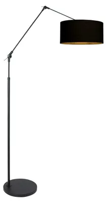 Image de Lampadaire - noir - Prestige Chic - lin métal - lampe d'ambiance - E27 - 3976ZW - Steinhauer
