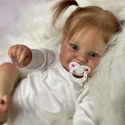 Produktbild von 48 Cm Reborn Babypuppe Neugeborenes Mädchen Baby Lebensecht Echt Soft Touch Mit Handgewurzeltem Haar Hochwertige Kunstpuppe Aus Silikon