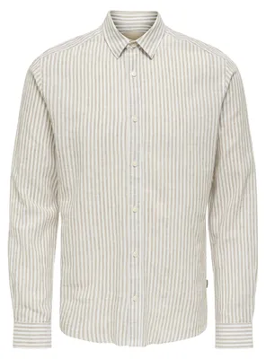 Produktbild von ONSCAIDEN LS Stripe Linen Shirt 660 NOOS
