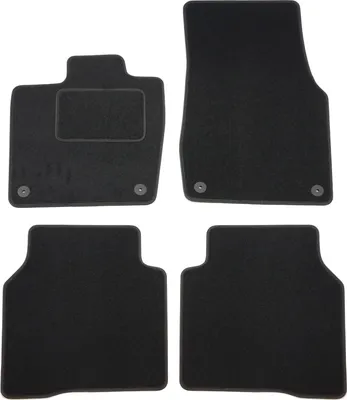 Image de Tapis De Sol Noir Velours Pour Volkswagen ID.7 Depuis 2024 4pcs, Ajustement précis, Base Antidérapante, Renforcée dans la Zone de la Pédale