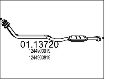 Produktbild von MTS Abgasrohr Auspuffrohr passend für MERCEDES-BENZ Stufenheck (W124) Vorne 01.13720