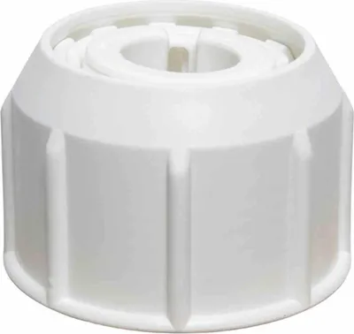 Produktbild von Delschen SB34109W Überwurfmutter mit Adapterset für Schirmstöcke Ø 26-55 mm, weiß, 5-teilig (1 Set)