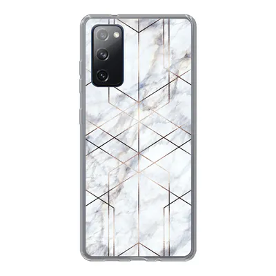 Produktbild von MuchoWow® Handyhülle Schutzhülle Hülle für Samsung Galaxy S20 FE Marmor - Gold - Weiß Silikon Softcase Handy Hülle - Abdeckung
