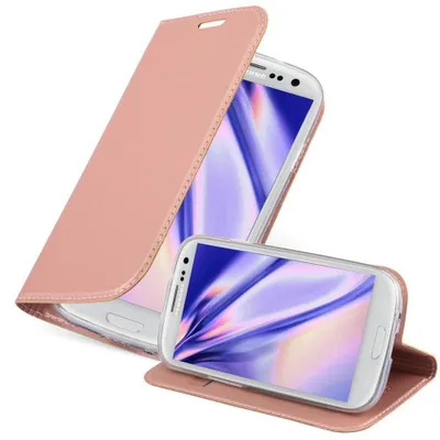 Obrázok produktu pre Cadorabo Case for Samsung Galaxy S3 MINI in CLASSY ROSÉ GOLD Puzdro na mobilný telefón s magnetickým zatváraním, funkciou stojana a otvorom na kartu Kryt ochranného puzdra Book Flap Style
