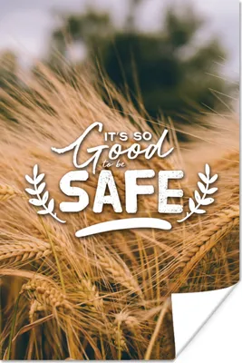 Produktbild von MuchoWow® Poster Es ist so gut, sicher zu sein' - Sprichwörter - Zitate 80x120 cm - Papierdruck