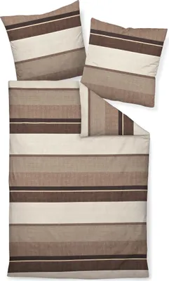 Produktbild von Janine Design Mako-Satin Bettwäsche-Garnitur Design moments 98085 Farbe caramel walnuss-07 Größe 155x220 + 80x80 cm