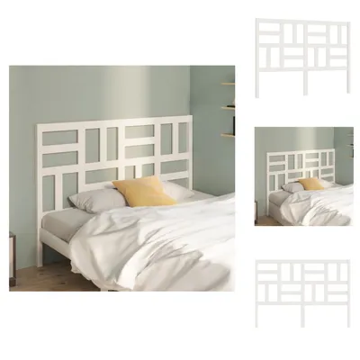 Produktbild von vidaXL Bett-Kopfteil Weiß 146x4x104 cm Massivholz Kiefer -  Kopf- & Fußenden