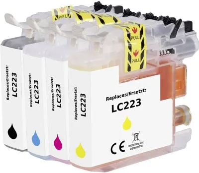 Produktbild von Renkforce Druckerpatrone ersetzt Brother LC-223BK, LC-223C, LC-223M, LC223Y Kompatibel Kombi-Pack Schwarz, Cyan, Magent