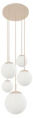 Zdjęcie produktu dla Lampa wisząca - kremowy - Bollique - szkło - Ø 60cm - E27 - 2730CR - Steinhauer