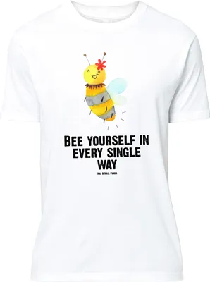 Produktbild von Mr. & Mrs. Panda Größe XL T-Shirt Biene Blume - Weiß - Geschenk, Tshirt, Shirt, mit Spruch