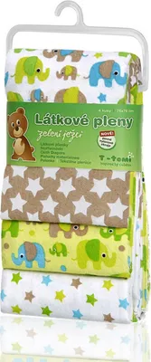 Image de Couches lavables, lot de 4, éléphants verts