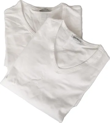 Produktbild von BIKKEMBERGS Herren T-Shirt 2er Pack T-Shirts Kurzarm V-Ausschnitt Stretch-Baumwolle Doppelpack Artikel BKK1UTS02BI BIPACK, XL - EU XL - US L - FR 5, Cotone 95%,Elasthan 5%