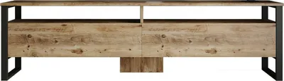 Produktbild von Fernsehschrank Dpirozz, Ständer für Wohnzimmerfernseher, Niedriges Wohnzimmer-Sideboard, TV-Ständerbasis, 180x36h56 cm, Eiche