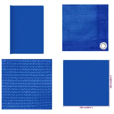 Zdjęcie produktu dla vidaXL Wykładzina namiotowa 250x250 cm niebieska HDPE - wykładzina namiotowa - wykładzina namiotowa - wykładzina tarasowa - wykładzina kempingowa