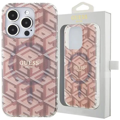 Produktbild von Guess GUHMP15XHGCUSTGP iPhone 15 Pro Max 6.7" pink hardcase IML GCube MagSafe Schutzhülle