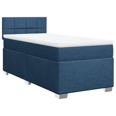 Produktbild von Boxspringbett mit Matratze Blau 90x190 cm Stoff