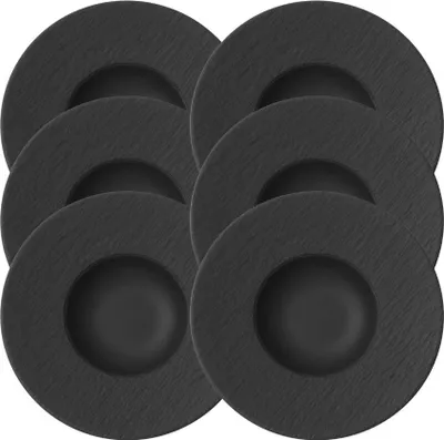 Produktbild von Villeroy & Boch Manufacture Rock, Pastateller, Rund, Porzellan, Schwarz, Manufacture Rock, 0,26 l