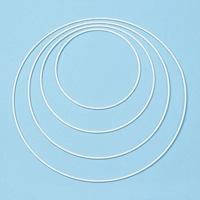 Produktbild von Ring aus Metall, weiß beschichtet, Ø 15 cm