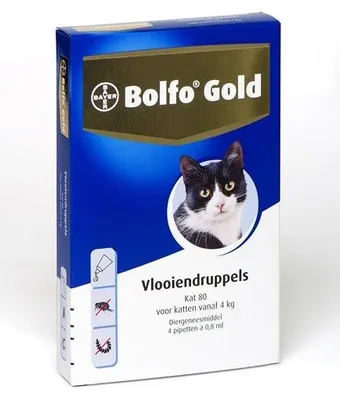 Productafbeelding van Bolfo Gold Kat 80 - 4 pipetten | Boven 4KG