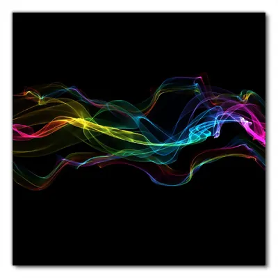 Produktbild von Wallario selbstklebende Möbelfolie/ Tischdecke für Innen und Außen, Größe: 100 x 100 cm - Bunter Rauch vor schwarzem Hintergrund