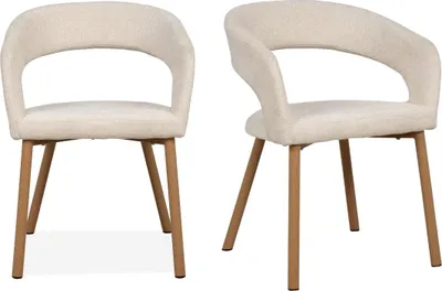 Immagine prodotto di Calicosy - Set di 2 sedie in tessuto H60 cm - FREJA
