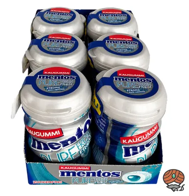 Produktbild von Mentos Pure Fresh Frost Kaugummi, Strong Euca Menthol, 6x 70g