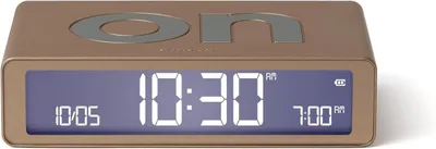 Produktbild von Digitaler Wecker mit umkehrbarer Ein/Aus-Funktion, wiederaufladbar, LCD-Display, USB-C, Schlummerfunktion, dimmbare Anzeige, Nachttischuhr