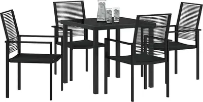 Obrázok produktu pre Záhradný jedálenský set 5 pcs Čierna