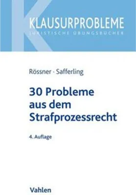 Produktbild von 30 Probleme aus dem Strafprozessrecht