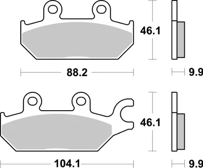 Imagen del producto de Pastillas de freno KH642 para vehículos todoterreno, sinterizadas, color dorado, compatibles con Can-Am Commander 800/100 (modelos '18-'20), Yamaha YXC/YXM Viking Wolverine y YXE 85