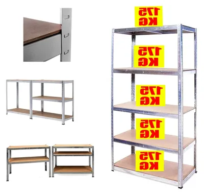 Produktbild von Schwerlastregal mit 5 Böden, Metallregal für Keller und Werkstatt, belastbar bis 875 kg, verzinkt, 180x90x40 cm