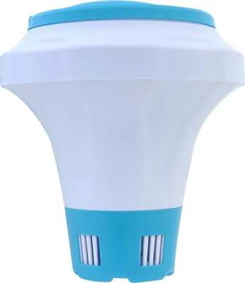 Produktbild von Bestway Chlordosierer mit ChemGuard für 200g Tabletten, aus Kunststoff und Gummi, Blau, Orange, Weiß, Höhe 24 cm, Durchmesser 21 cm, Gewicht 0,515 kg, zur Pool-Wasserpflege für Schwimmbecken und Whirlpools